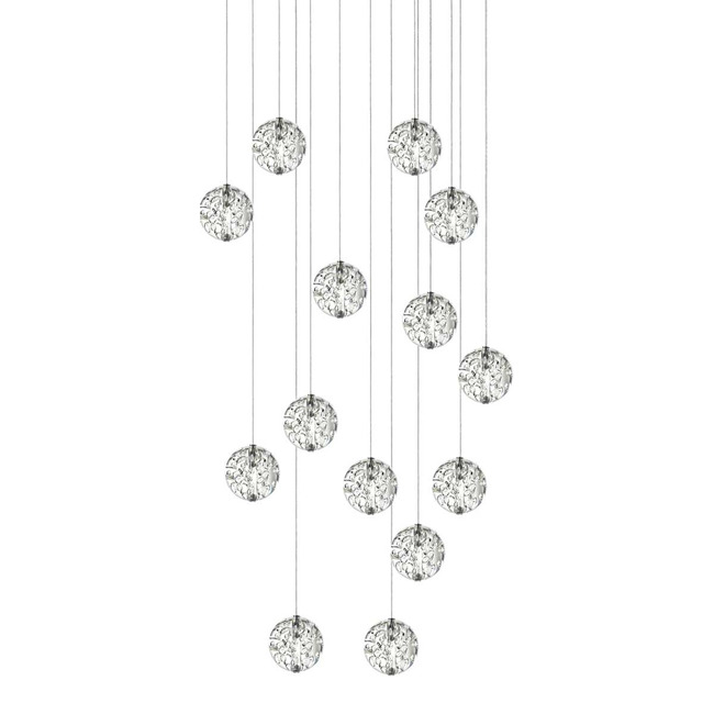 Bubble Ball LED Linear Multi Light Pendant Clear - Overstock by PureEdge Lighting