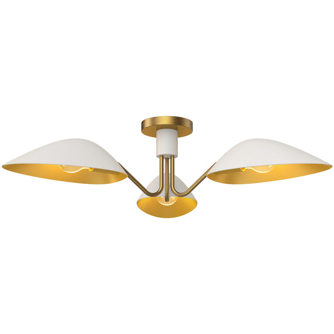 Oscar Semi Flush Ceiling Light by Alora