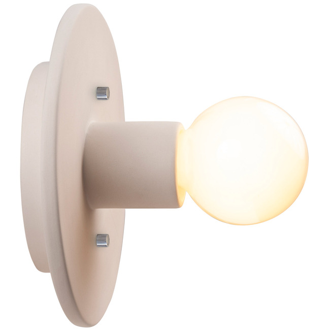 Ceramic Stepped Discus Wall Sconce by Justice Design