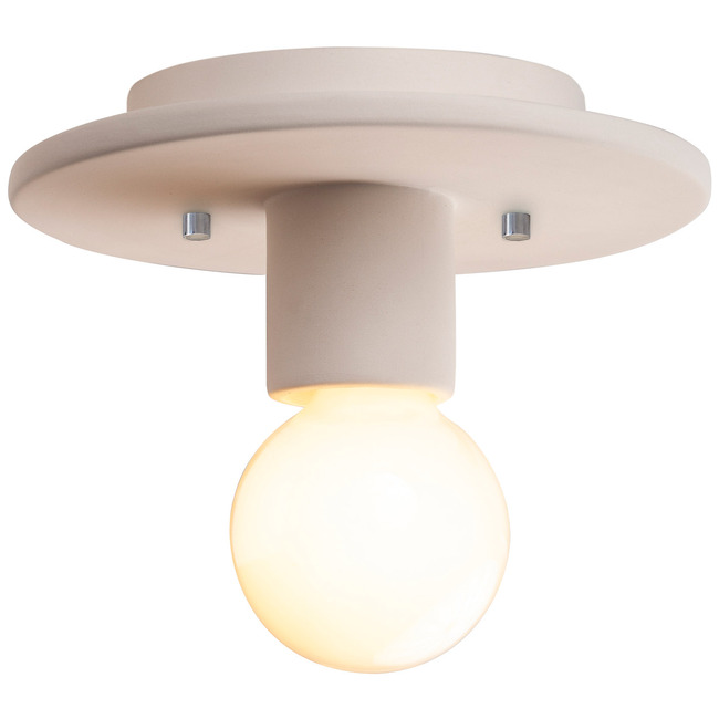 Ceramic Stepped Discus Ceiling Light Fixture by Justice Design