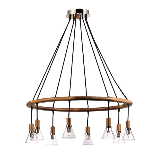 Scan Chandelier Walnut - Overstock by Studio M