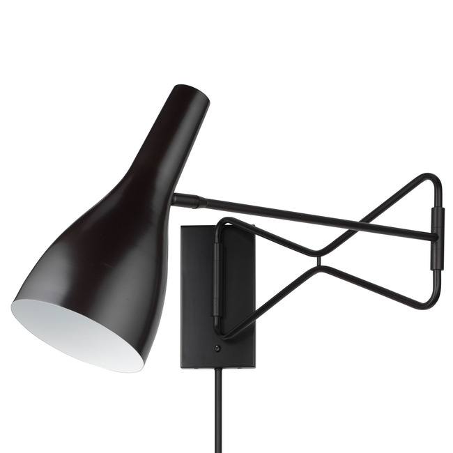 Lenz Plug-in Swing Arm Wall Light by Jamie Young Company