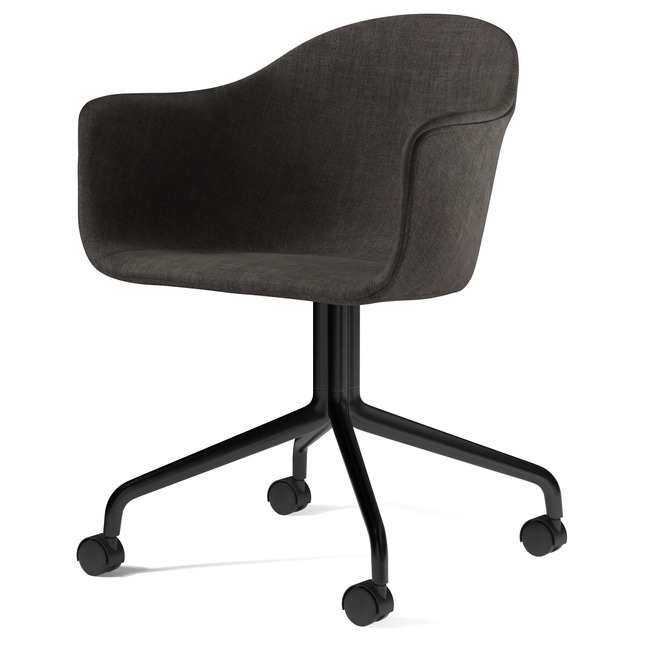 Harbour Upholstered Swivel Armchair with Casters by Audo Copenhagen