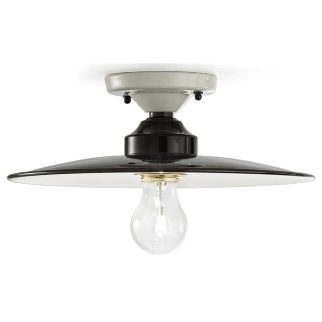 Retro B and W Ceiling Light Fixture by Ferroluce