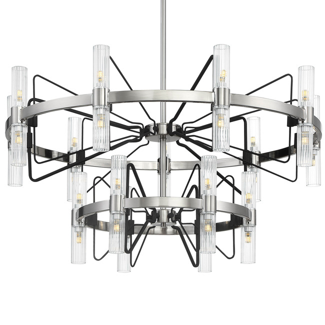 Mass Transit Two Tier Chandelier by George Kovacs