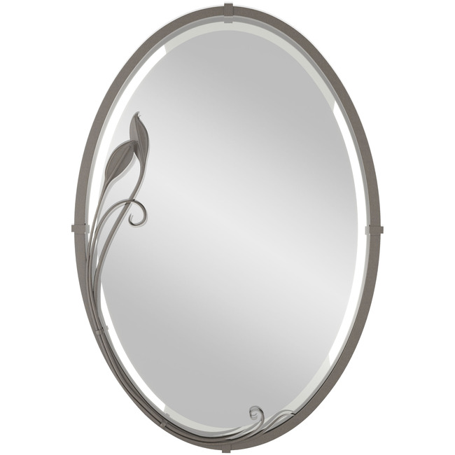 Beveled Oval Mirror with Leaf by Hubbardton Forge