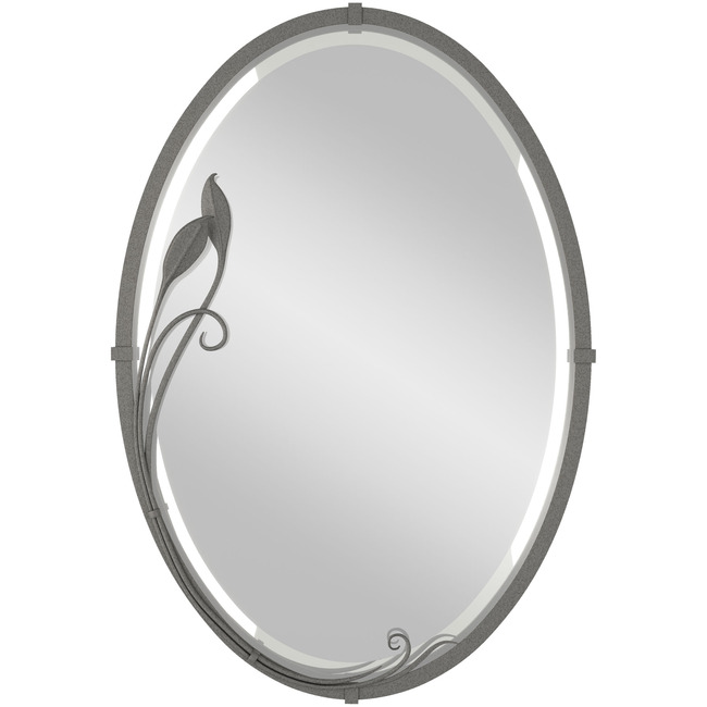 Beveled Oval Mirror with Leaf by Hubbardton Forge