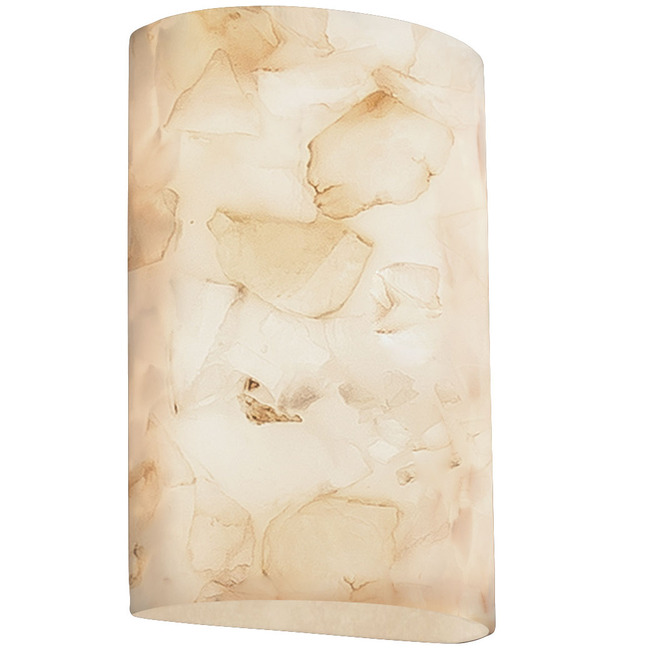 Alabaster Rocks Cylinder Wall Sconce by Justice Design