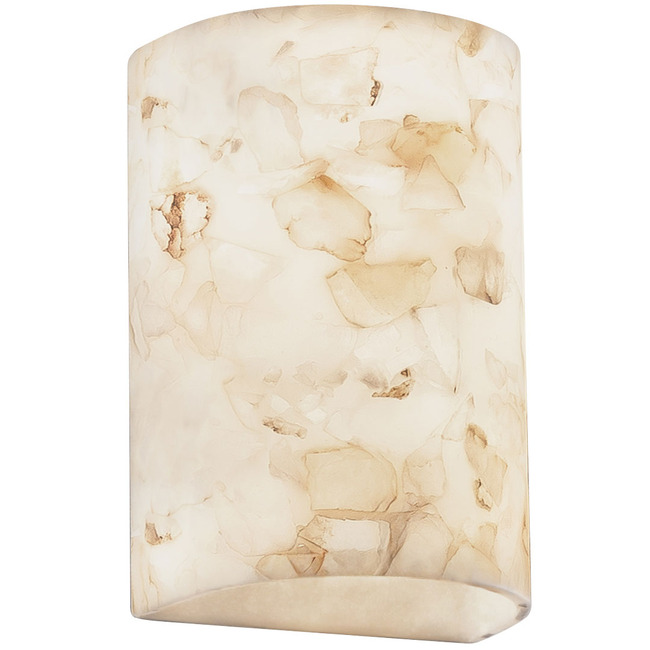 Alabaster Rocks Plain Wall Sconce by Justice Design