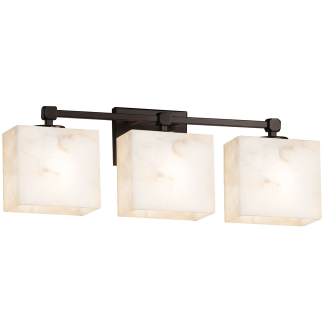 Alabaster Rocks Tetra Bathroom Vanity Light by Justice Design