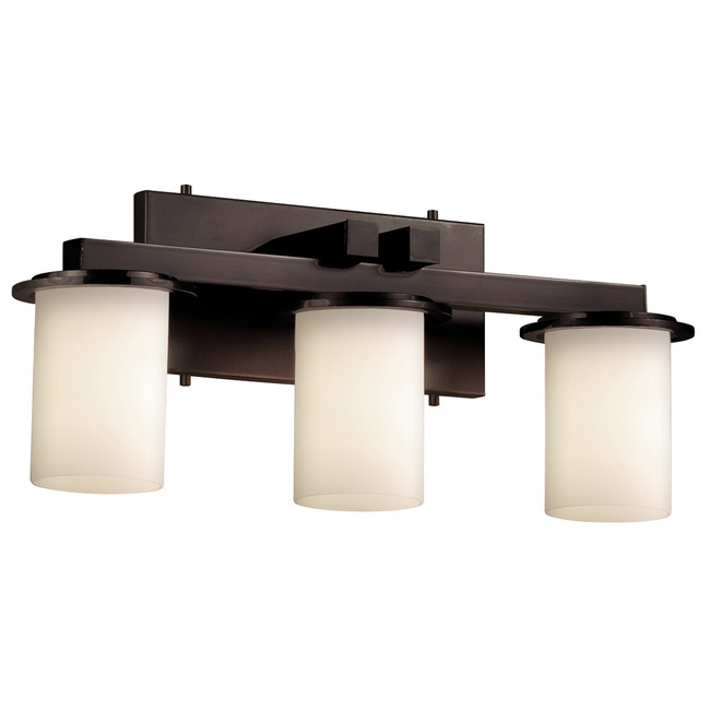 Fusion Dakota 3LT Cylinder Bathroom Vanity Light by Justice Design