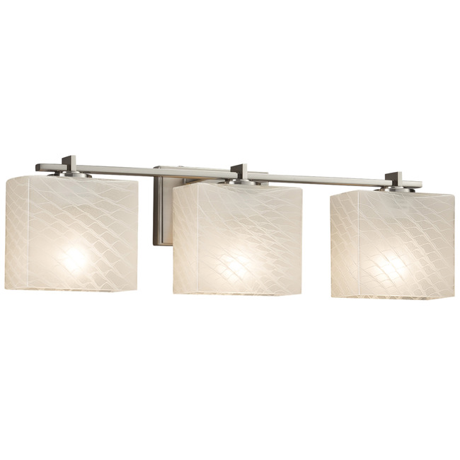 Fusion Era Rectangle 3LT Bathroom Vanity Light by Justice Design