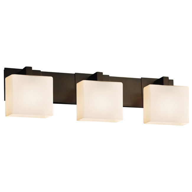 Fusion Modular Rect 3LT Bathroom Vanity Light by Justice Design