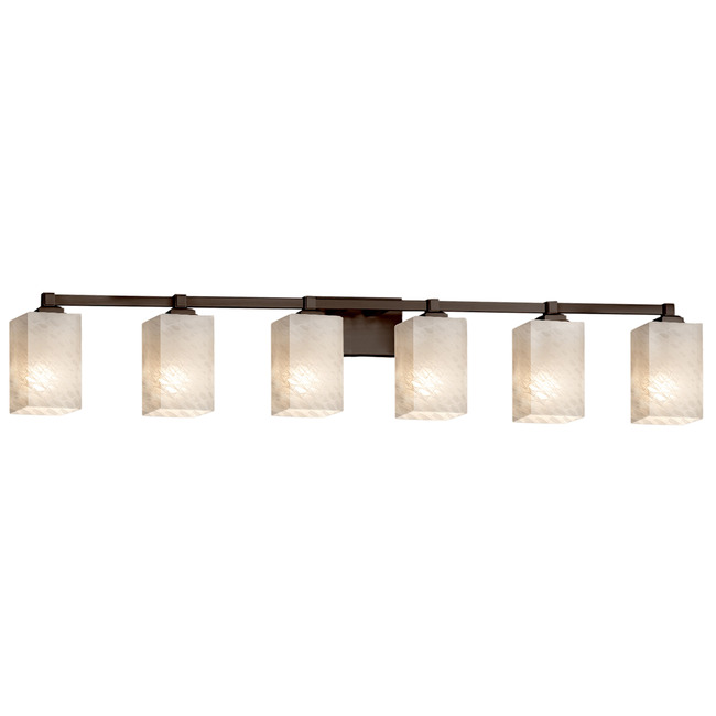 Fusion Regency Square Bathroom Vanity Light by Justice Design