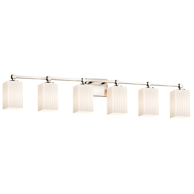 Fusion Tetra Square 6LT Bathroom Vanity Light by Justice Design