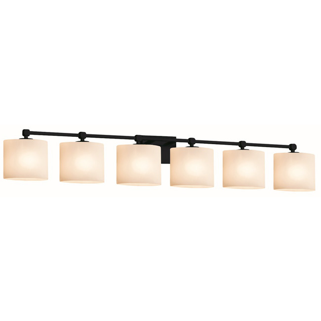 Fusion Tetra Oval 6LT Bathroom Vanity Light by Justice Design