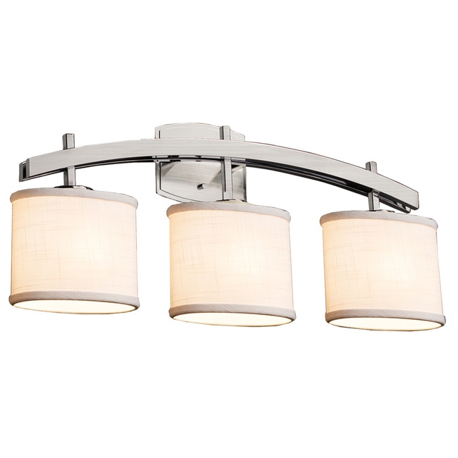 Textile Archway 3LT Bathroom Vanity Light by Justice Design