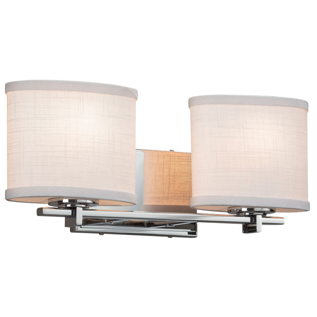 Textile Era Oval 2LT Bathroom Vanity Light by Justice Design