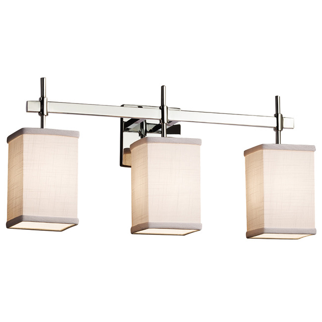 Textile Union Square 3LT Bathroom Vanity Light by Justice Design