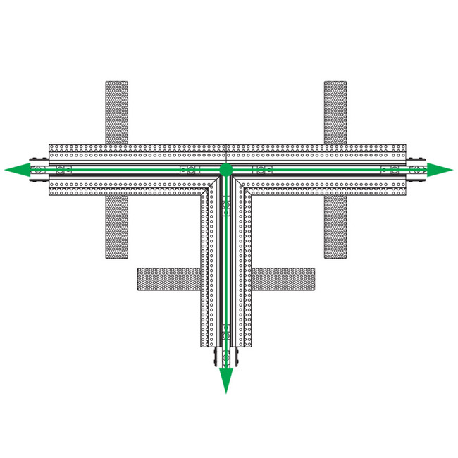 TruTrack Magnetic 2-Circuit Recessed Track T Power Feed by PureEdge Lighting
