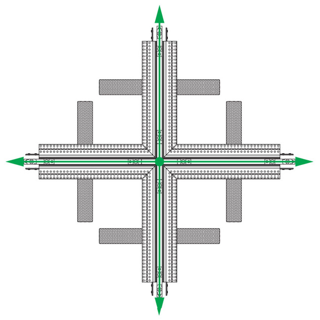 TruTrack Magnetic Recessed 2-Circuit Track X Power Feed by PureEdge Lighting