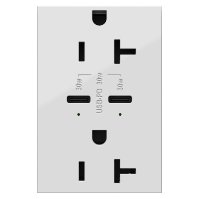 Adorne 20A Dual Receptacle with C Dual USB by Legrand Adorne