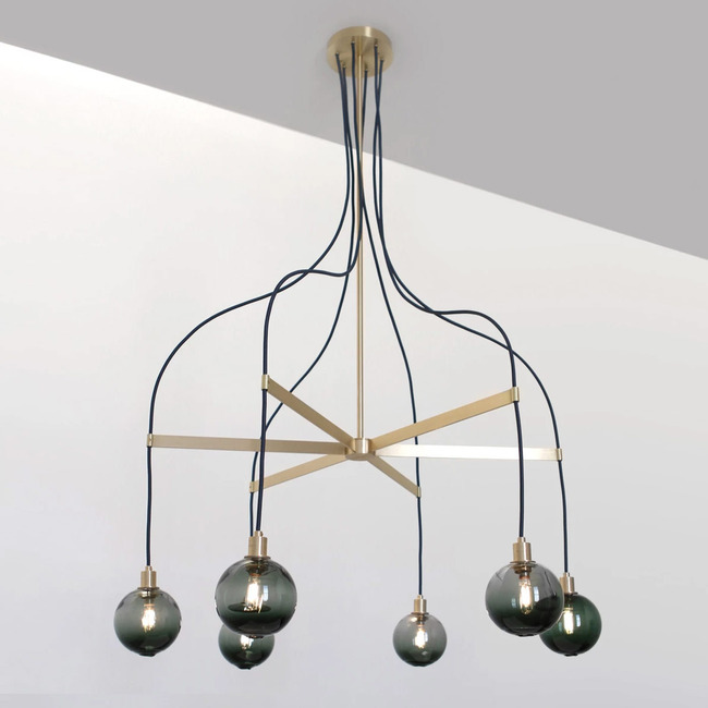 Drape Arm 6 Chandelier by SkLO