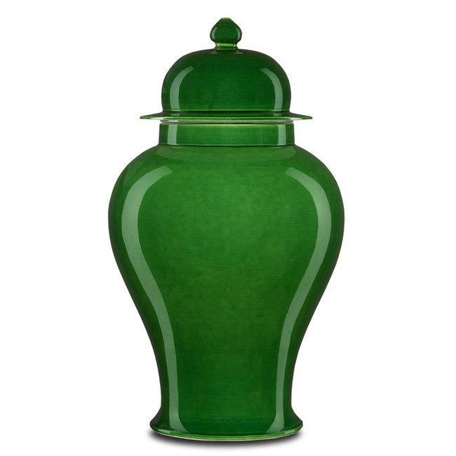 Imperial Green Temple Jar by Currey and Company