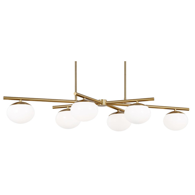 Lune Offset Linear Chandelier by Visual Comfort Studio