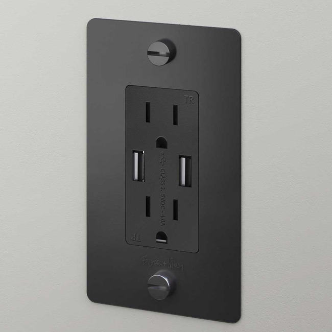 Buster + Punch Complete Polycarbonate USB Duplex Outlet by Buster + Punch