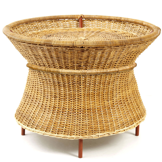 Caribe Natural Basket Table by Ames