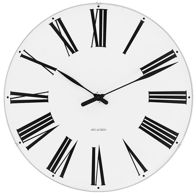 Roman Wall Clock by Arne Jacobsen