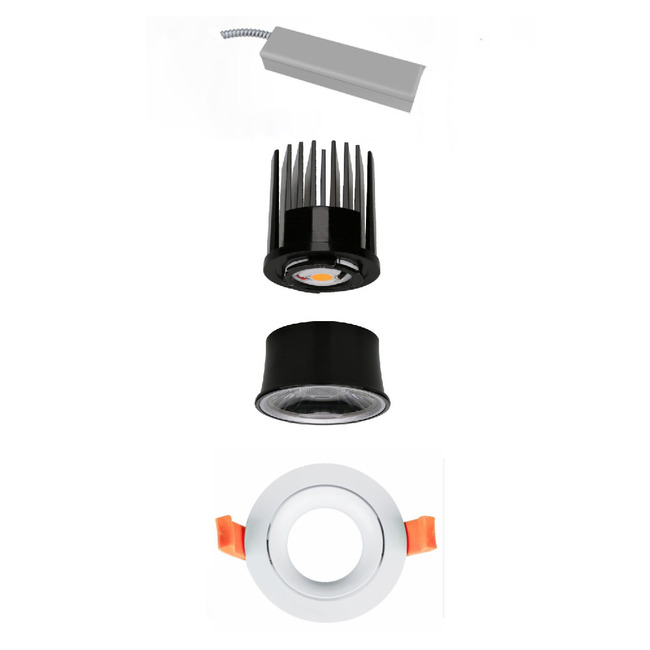 Copa 3IN RD Remodel IC ADJ Downlight w/ Remote Driver by OKT Lighting