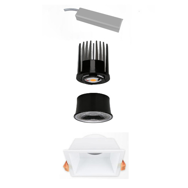 Copa 3IN SQ Remodel Non-IC Fixed Downlight w/ Remote Driver by OKT Lighting