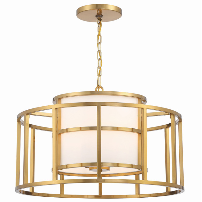 Hulton Wide Pendant by Crystorama