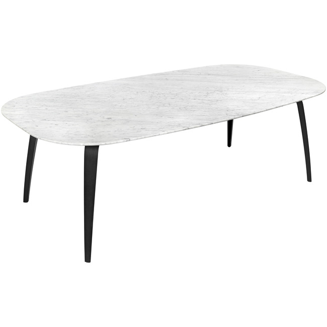 Gubi Marble Top Elliptical Dining Table by Gubi