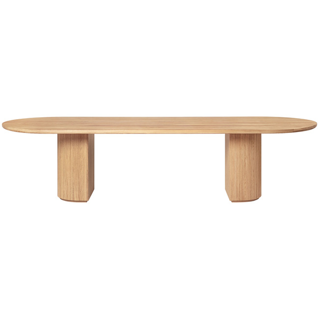 Moon Solid Oak Top Dining Table by Gubi