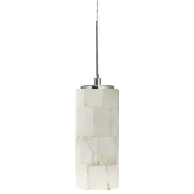 Onyx / Marble Cylinder Pendant by Stone Lighting