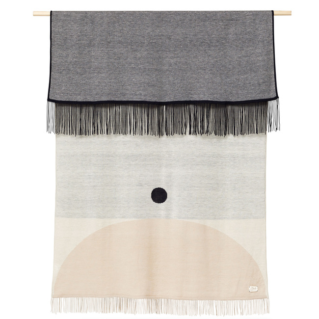 Aymara Cream Pattern Fringe Blanket by Form & Refine