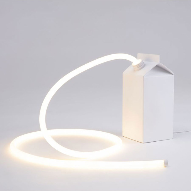 Milk Glow Portable Table Lamp by Seletti