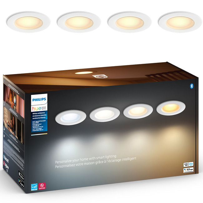 Hue 5/6IN White Ambiance Smart LED Recessed Retrofit by Philips Hue