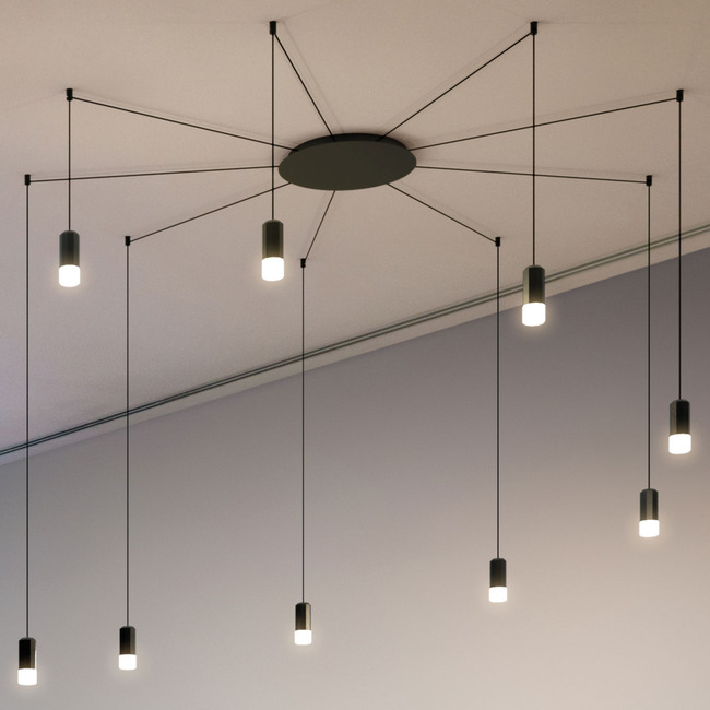 Wireflow Free-Form Multi Light Pendant by Vibia