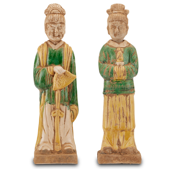 Tang Palace Servants Set of 2 by Currey and Company