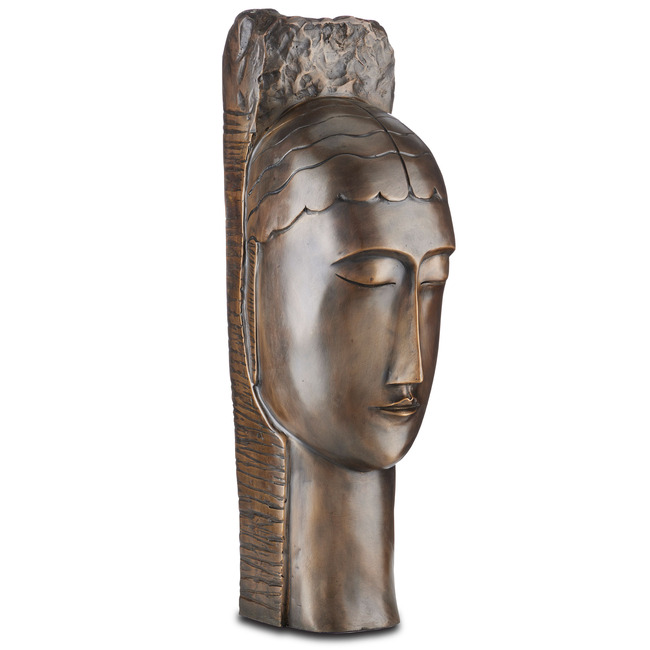 Art Deco Head Sculpture by Currey and Company