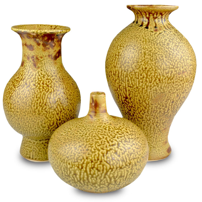 Zlato Vase Set of 3 by Currey and Company