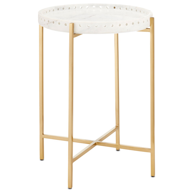 Freya Marble Accent Table by Currey and Company