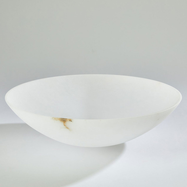 Wide Alabaster Bowl by Global Views