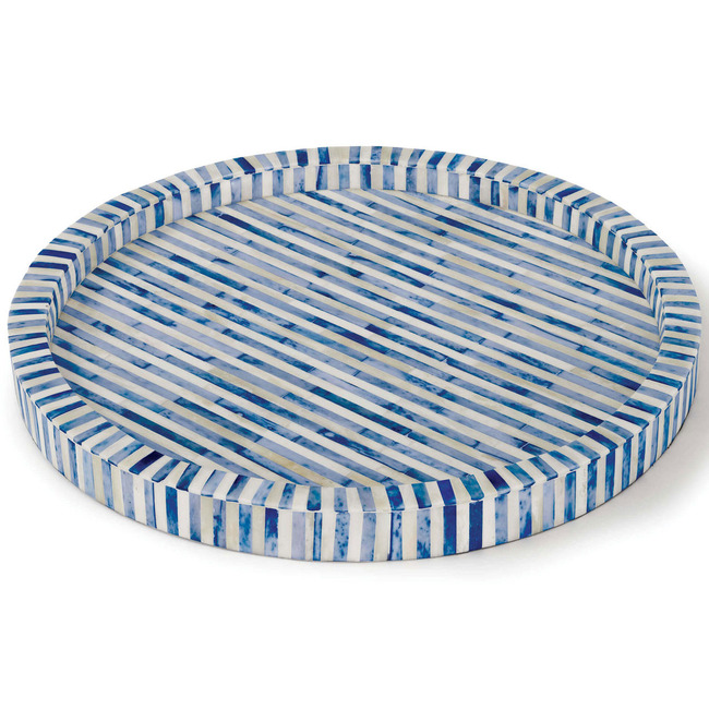 Bone and Indigo Serving Tray by Regina Andrew