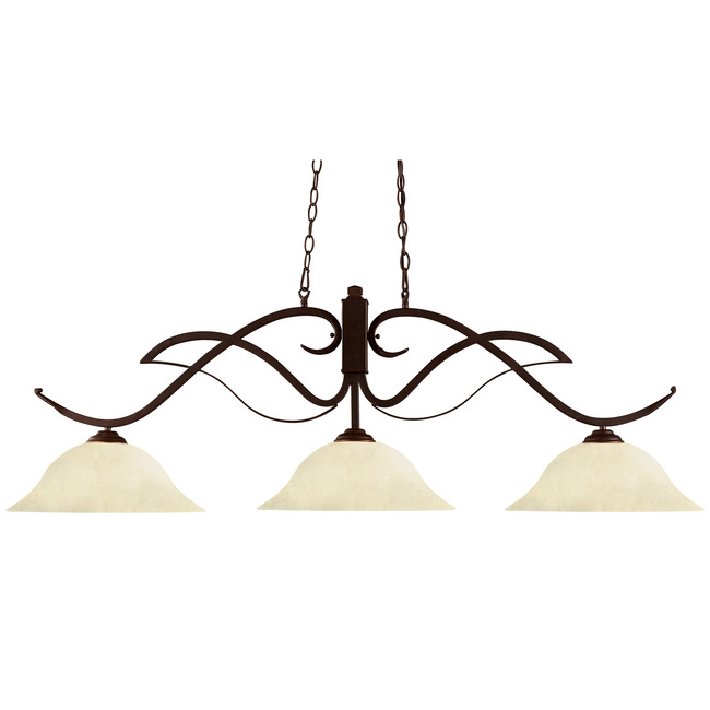 Phoenix Linear Pendant with Flared Glass Shade by Z-Lite
