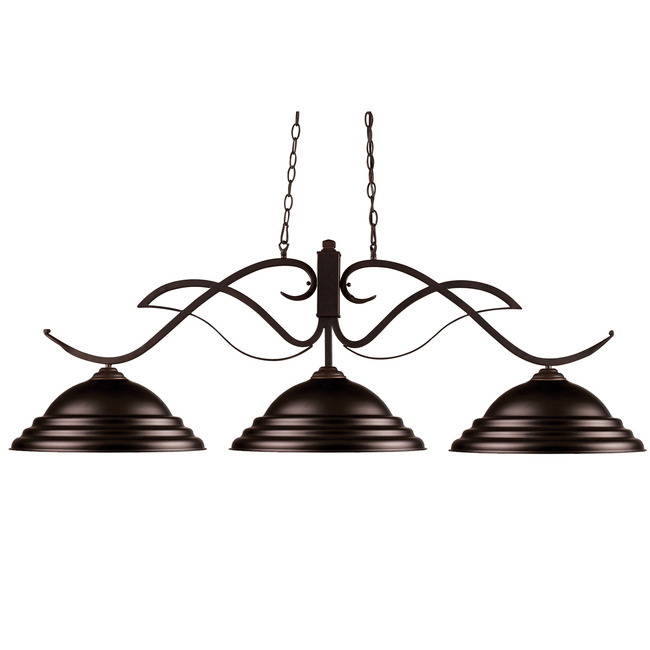 Phoenix Linear Pendant with Stepped Dome Metal Shade by Z-Lite